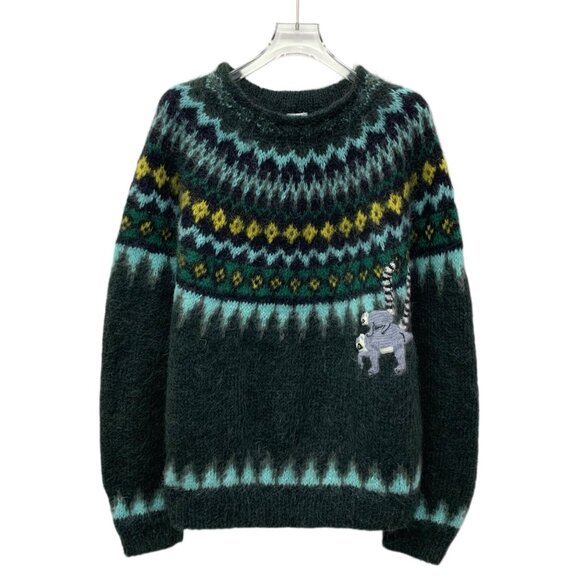 Loewe Green mohair crewneck sweater - Picture 1 of 8